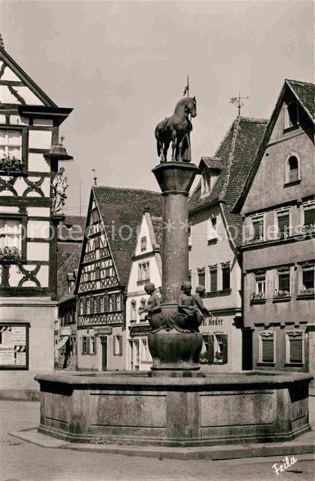 Forchheim Oberfranken Kriegerbrunnen Denkmal Altstadt Fachwerkhaeuser