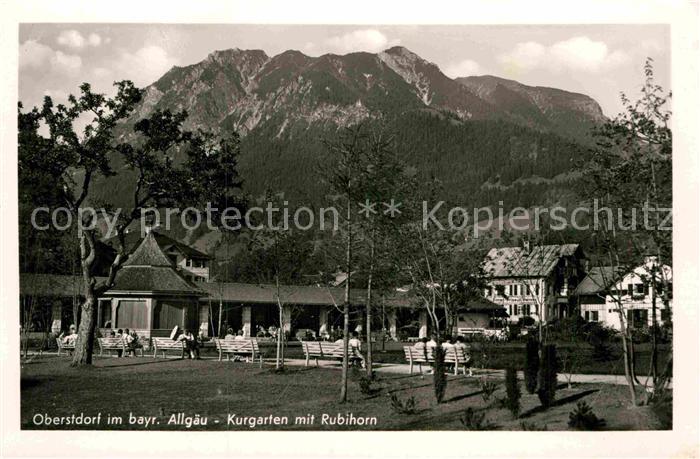 Oberstdorf Kurgarten mit Rubihorn Allgaeuer Alpen
