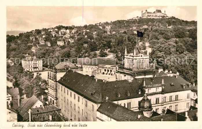 Coburg Blick zur Ehrenburg und zur Veste