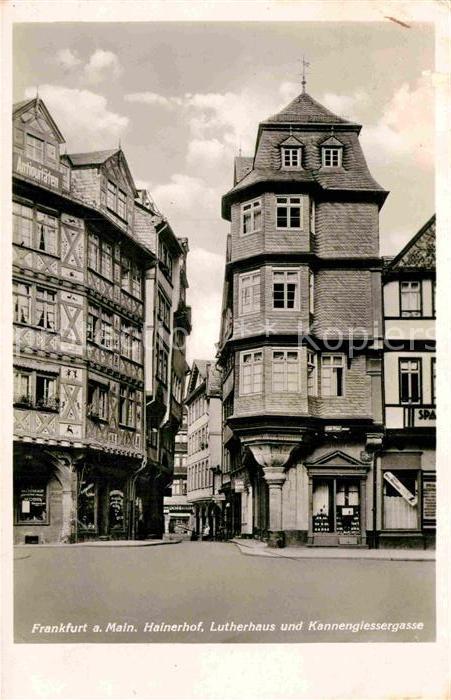 Frankfurt Main Hainerhof Lutherhaus Kannengiessergasse Altstadt