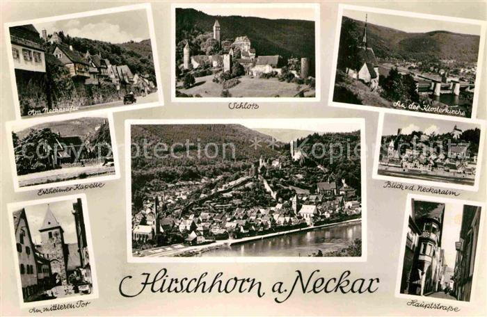 Hirschhorn Neckar Neckarufer Kapelle Tor Schloss Klosterkirche Neckaralm Hauptst