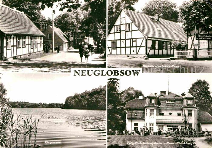 Neuglobsow Ortsmotiv Theodor Fontane Haus Dagowsee FDGB Erholungsheim