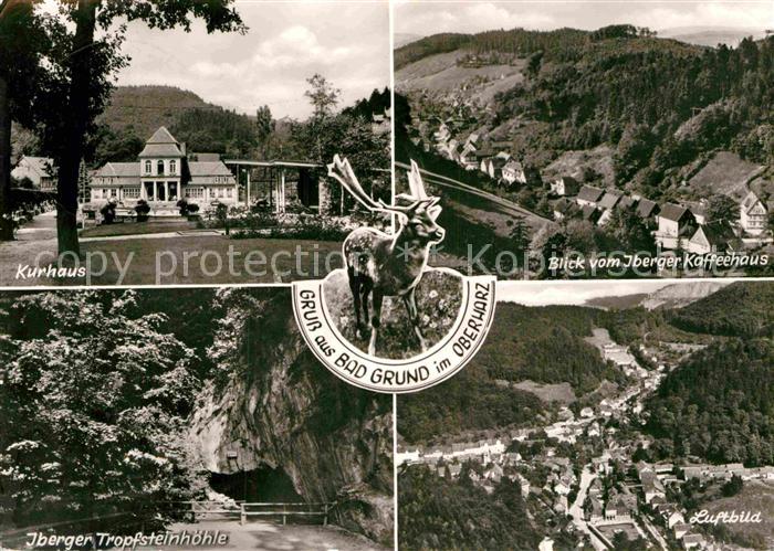 Bad Grund Kurhaus Blick vom Iberger Kaffeehaus Tropfsteinhoehle Fliegeraufnahme