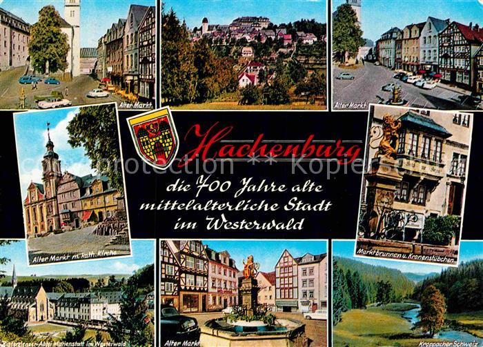 Hachenburg Westerwald Alter Markt Kath Kirche Abtei Marienstatt Kroppacher Schwe