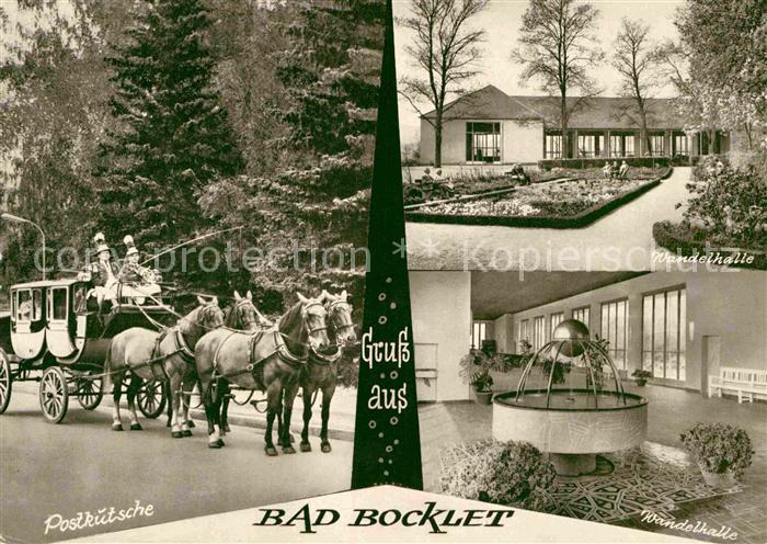 Bad Bocklet Postkutsche Wandelhalle Brunnen