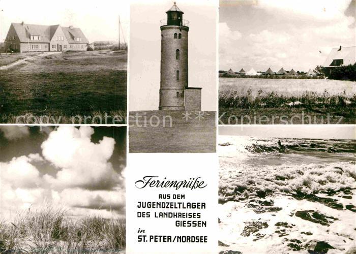St Peter-Ording Leuchtturm Panorama Brandung
