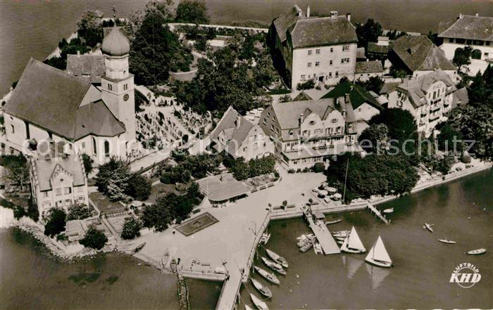Wasserburg Bodensee Fliegeraufnahme Schloss