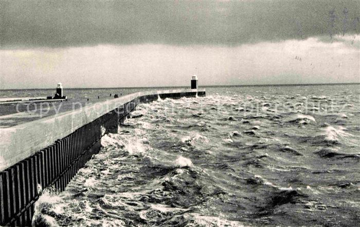 Buesum Nordseebad Mole Sturm