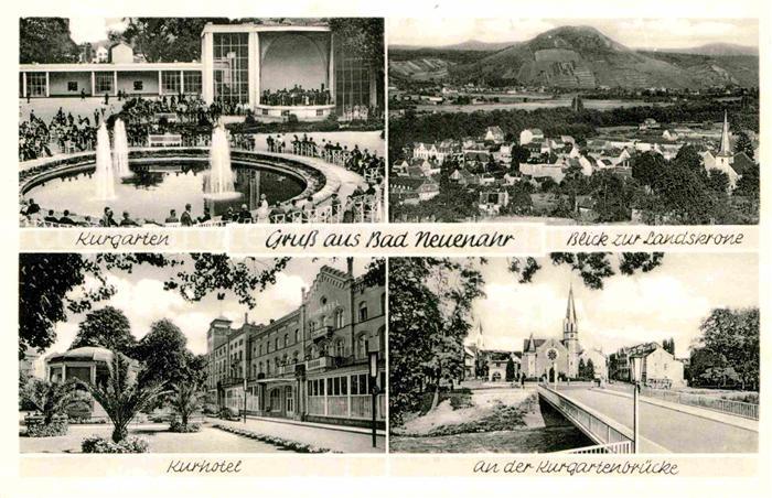 Bad Neuenahr-Ahrweiler Kurgarten Kurhotel Kurgartenbruecke Landskrone