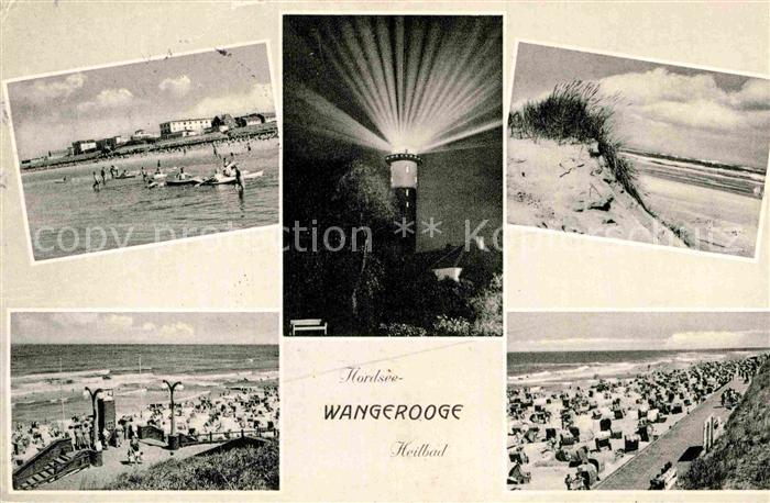 Wangerooge Nordseebad Strand Leuchtturm