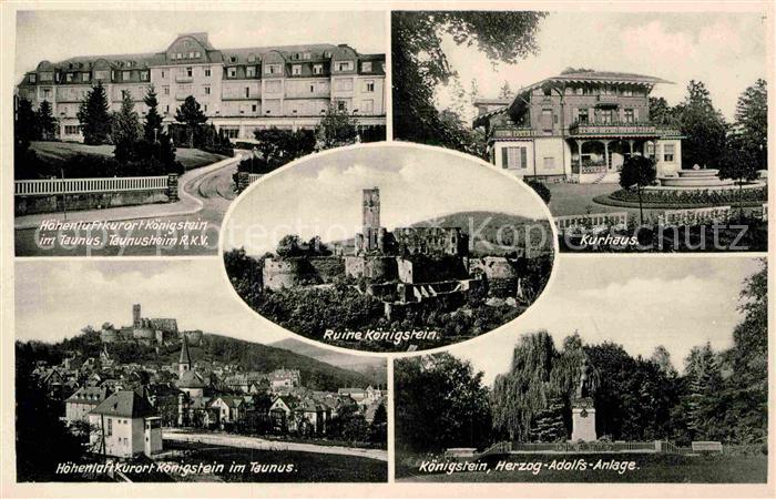 Koenigstein Taunus Taunusheim Kurhaus Herzog Adolfs Anlage Ruine Koenigstein