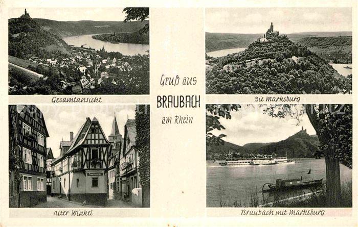 Braubach Rhein Alter Winkel Marksburg