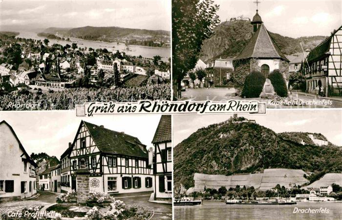 Rhoendorf Kapelle Drachenfels Cafe Profittlich Drachenfels