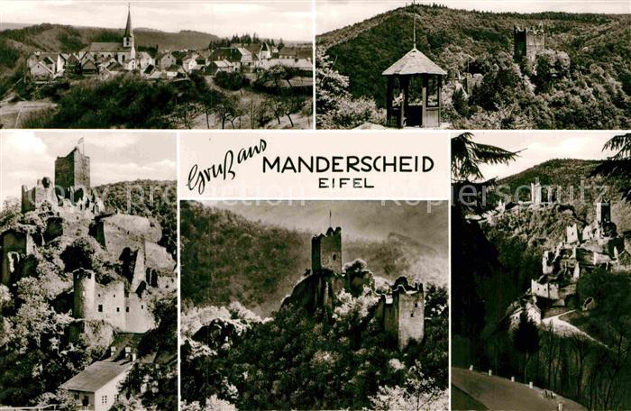 Manderscheid Eifel Burgruine Panorama