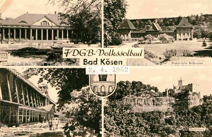 Koesen Bad FDGB Volkssolbad Rudelsburg Kurmittelhaus