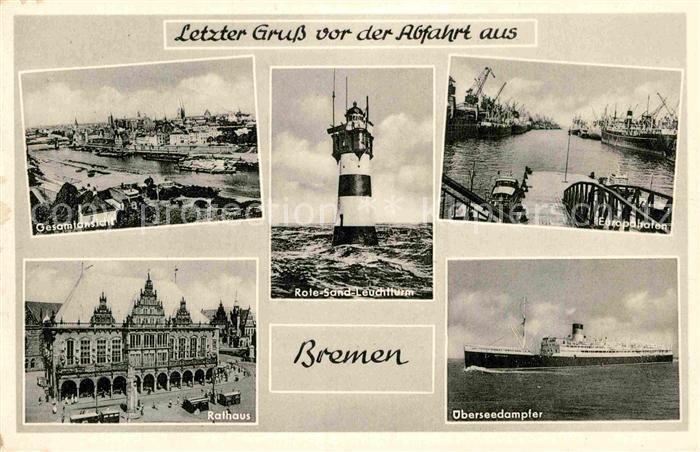 BREMEN  CITY Leuchtturm Europahafen Rathaus