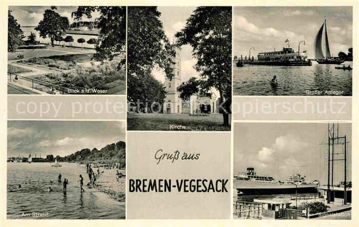 Vegesack Anleger Strand Signalstation Kirche