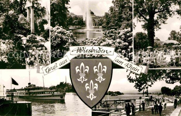 Wiesbaden Kurpark Ausflugsschiff