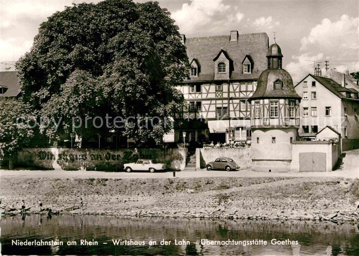 Niederlahnstein Wirtshaus an der Lahn uebernachtungsstaette Goethes