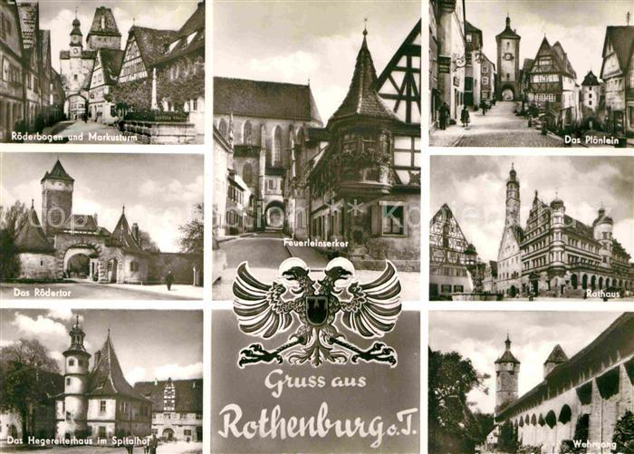 Rothenburg Tauber Rathaus Ploenlein Wehrgang Spitalhof