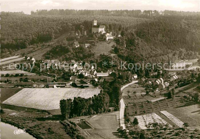 Neckarmuehlbach Burg Guttenberg Fliegeraufnahme