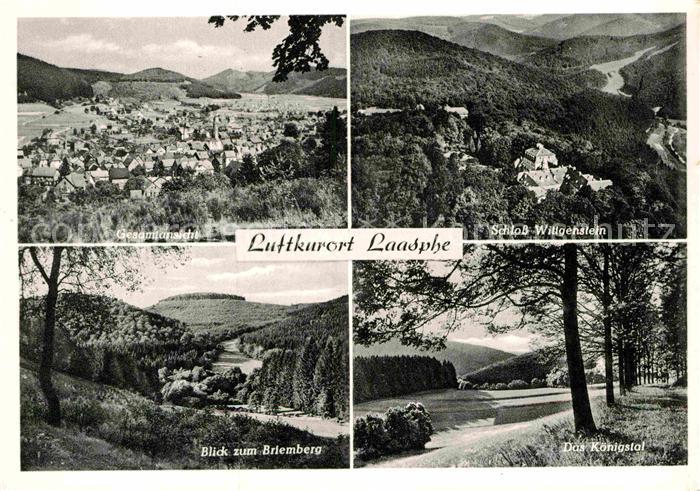 Laasphe Bad Schloss Wittgenstein Panorama Koenigstal