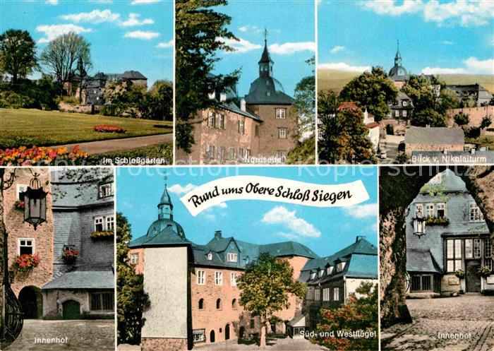 Siegen Westfalen Oberes Schloss Schlossgarten Innenhof