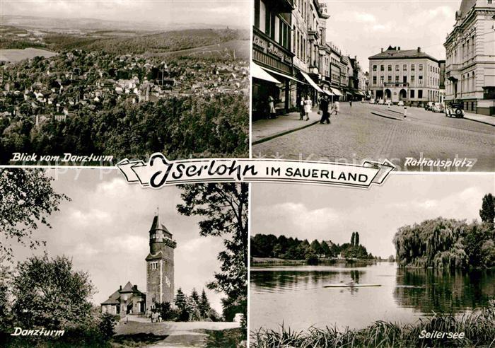 Iserlohn Danzturm Seilersee Rathausplatz