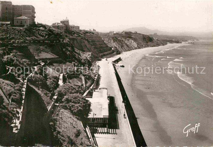 Biarritz Pyrenees Atlantiques Strand Panorama