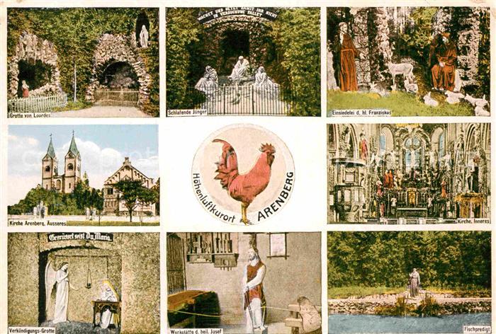 Arenberg Koblenz Grotte von Lourdes Schlafende Junger Einsiedelei Franziskus