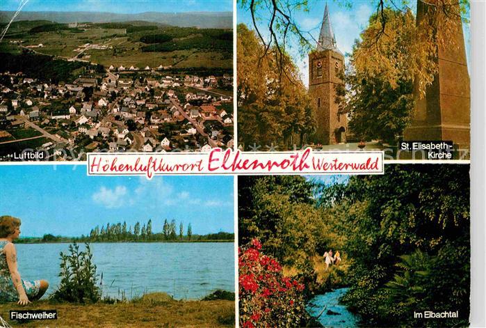 Elkenroth Fliegeraufnahme Fischweiher Elbachtal Sankt Elisabeth Kirche