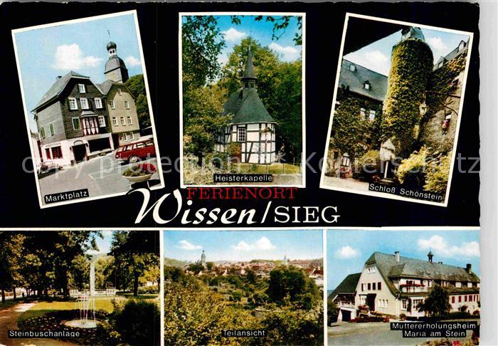 Wissen Sieg Marktplatz Heisterkapelle Schloss Schoenstein Steinbuschanlage
