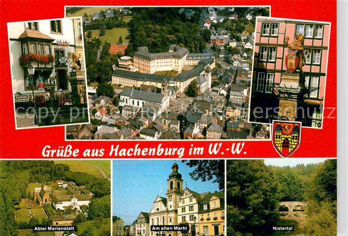 Hachenburg Westerwald Panorama Abtei Marienstatt alter Markt Nistertal