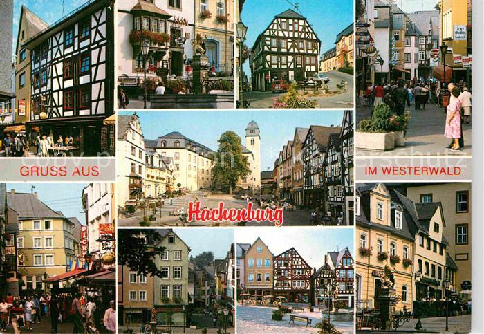 Hachenburg Westerwald Fachwerkhaeuser Marktplatz Ortsansichten