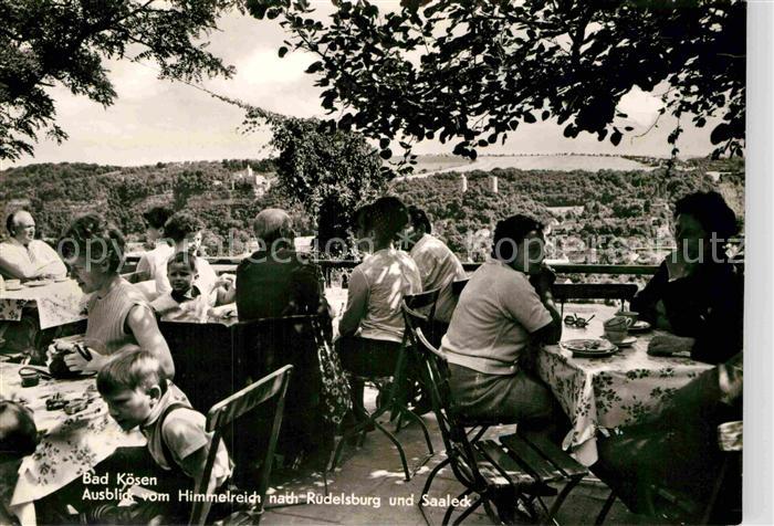 Bad Koesen Blick vom Himmelreich nach Ruedelsburg Saaleck