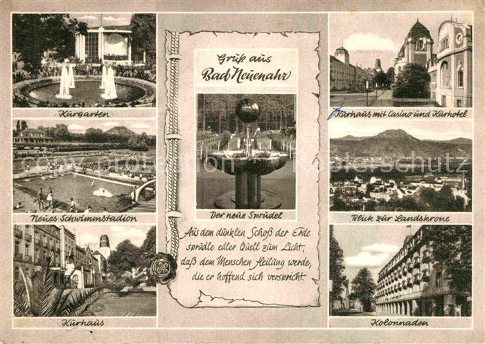 Bad Neuenahr-Ahrweiler Kurgarten Neues Schwimmstadion Kurhaus Landskrone Casino