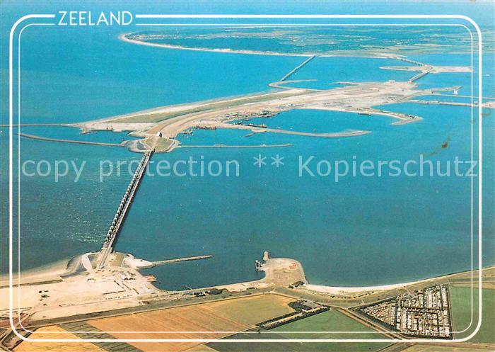 Zeeland Niederlande Fliegeraufnahme Oosterschelde Sluitgat