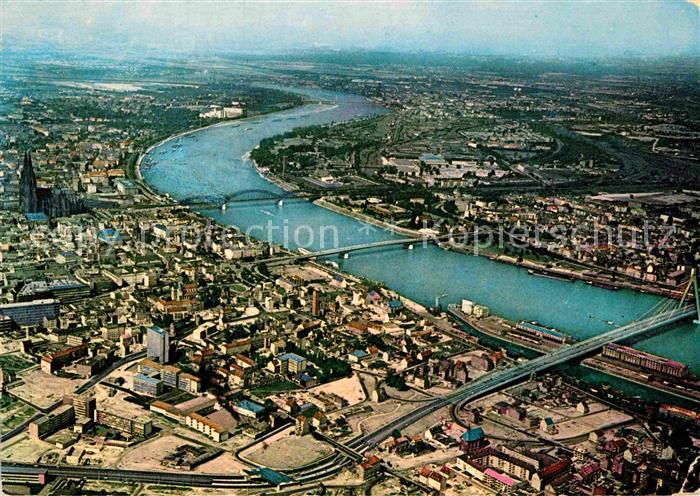 Koeln Rhein Fliegeraufnahme