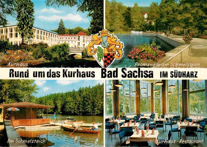 Bad Sachsa Harz Kurhaus Schmelzteich Kurhausrestaurant Promenade