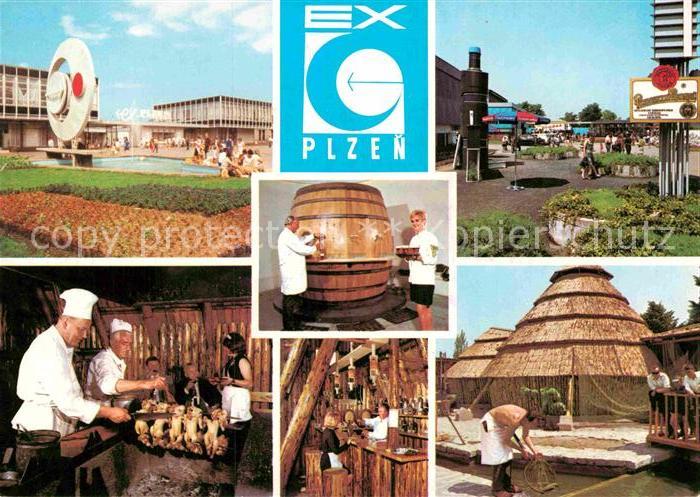 Plzen Pilsen Grosses Bierfass Grillstand