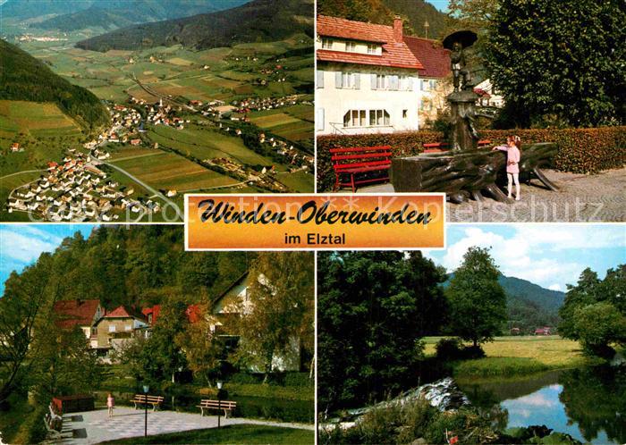 Oberwinden Elztal Fliegeraufnahme Brunnen Weiher Teilansicht