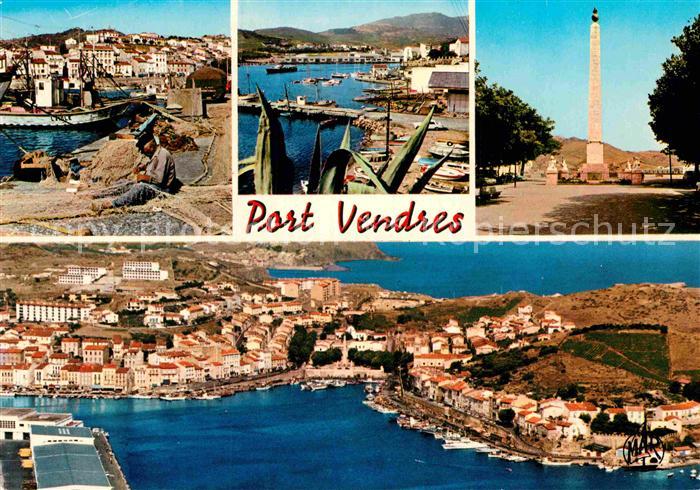 Port-Vendres Hafen Fliegeraufnahme Obilisk Teilansicht