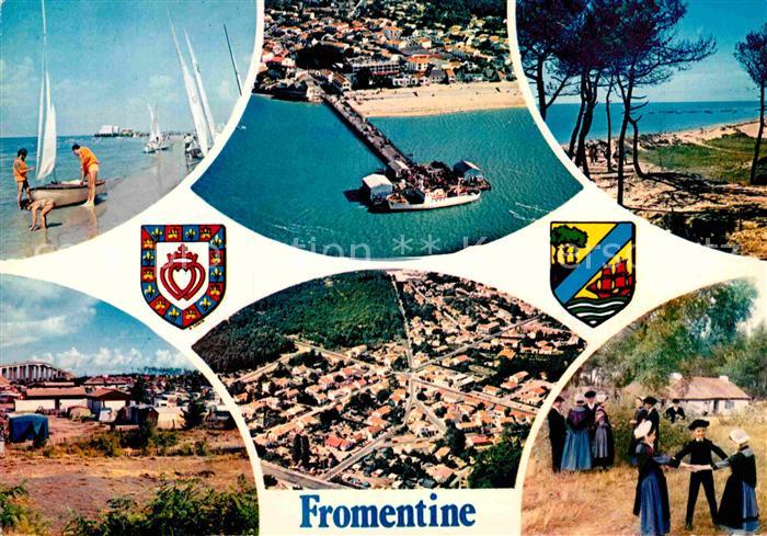 Fromentine Fliegeraufnahme Seebruecke Strand Trachtenkinder