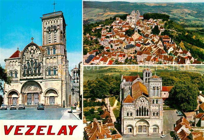 Vezelay Fliegeraufnahme Basilika Sainte Madeleine