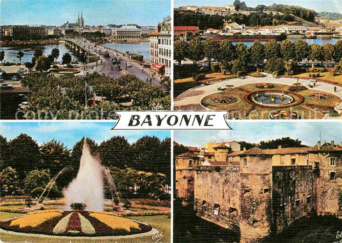 Bayonne 64 Schloss Park Bruecke Brunnen