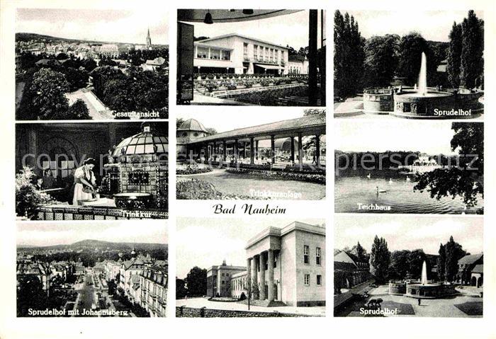 Bad Nauheim Gesamtansicht Trinkkur Sprudelhof Teichhaus Kurkonzer