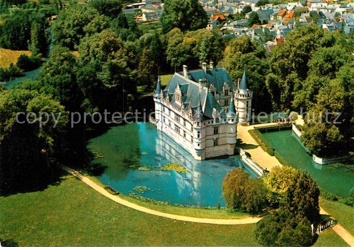 Azay-le-Rideau Fliegeraufnahme Schloss