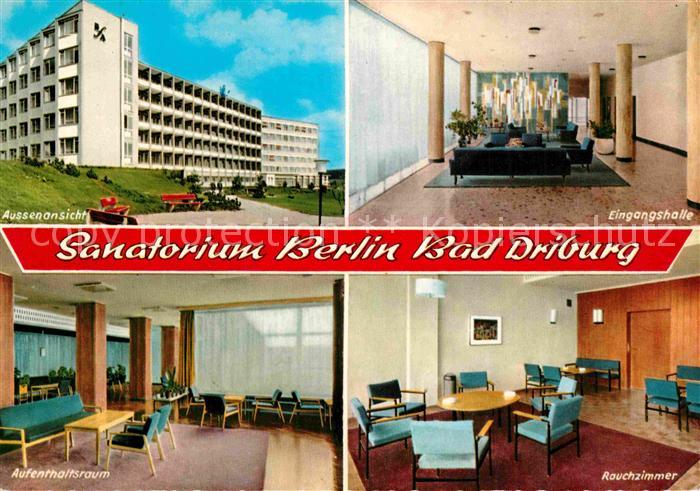 Bad Driburg Sanatorium Berlin Aussenansicht Aufenthaltsraum Eingangshalle