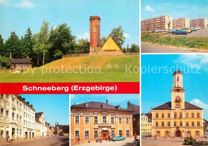 Schneeberg Erzgebirge Keilberg Neubaugebiet Ernst Schneller Platz Museum Rathaus
