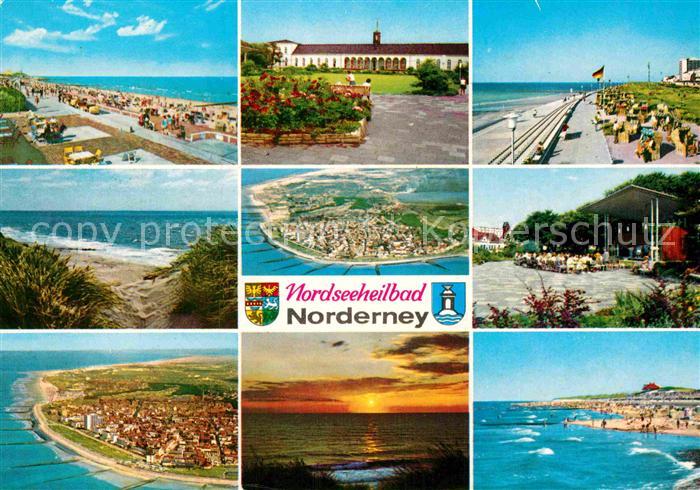 Norderney Nordseebad Strand Fliegeraufnahme Sonnenuntergang Promenade